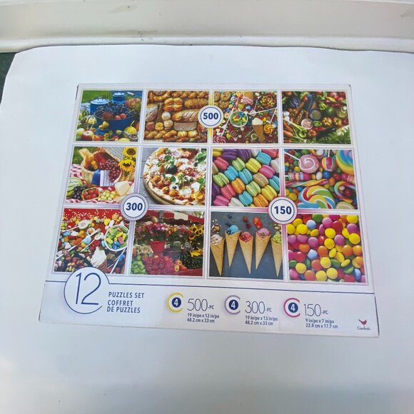 12 Puzzles Set in one Box Jigsaw Puzzle Food Fruit Candy Veggie puzzles - Picture 2 of 8